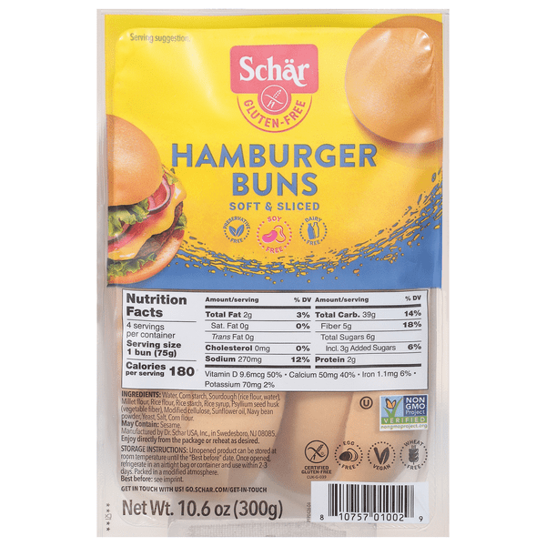 Save on Schar Hamburger Buns Gluten Free 4 ct Order Online Delivery