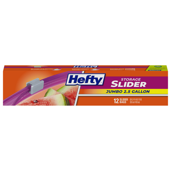 Save on Hefty Food Storage Bags Slider Jumbo 2.5 Gallon Order Online