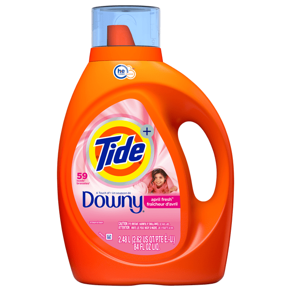 Save on Tide + April Fresh Scent Touch of Downy Liquid Laundry