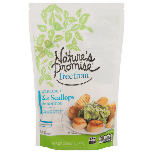 Save on Nature's Promise Sea Scallops Wild Caught Natural Frozen Order