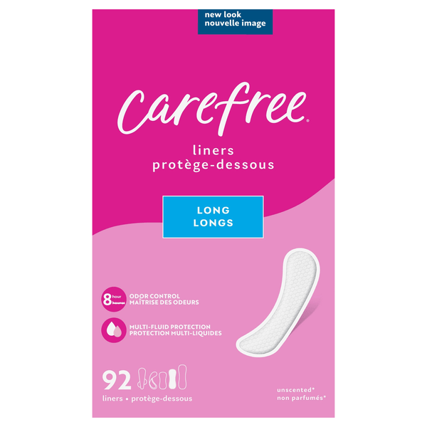 Save on Carefree Pantiliners Long Length Unscented Order Online