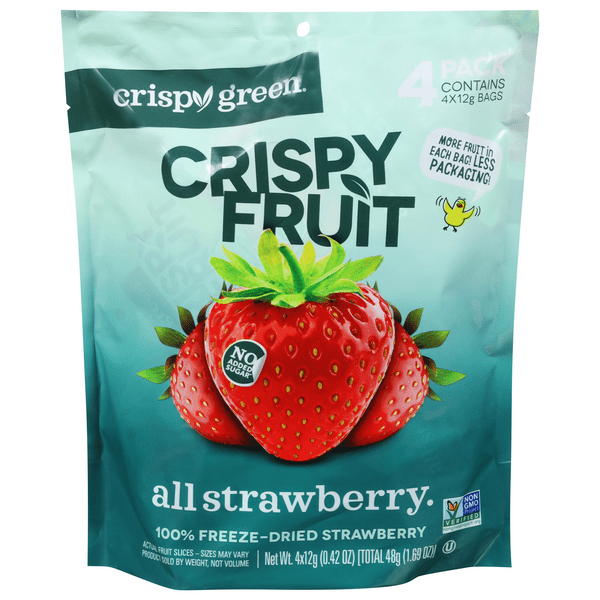 Save on Crispy Green Crispy Fruit Strawberry 100 FreezeDried 4 ct