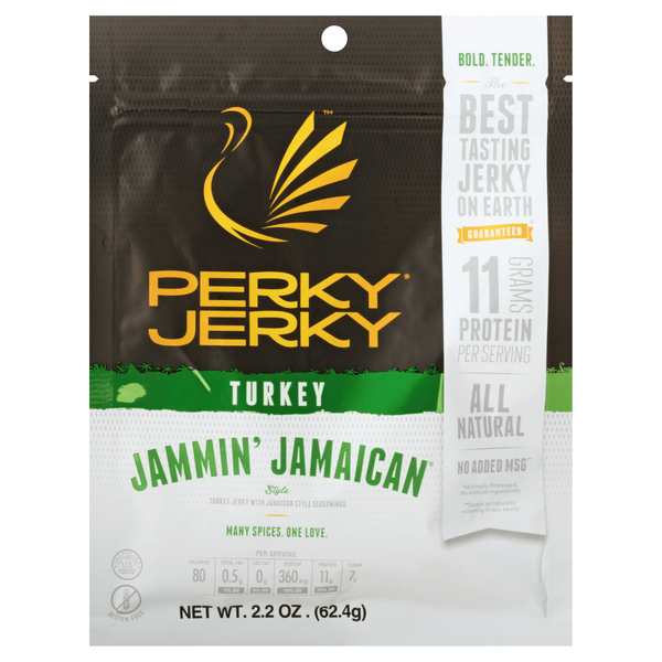 Save on Perky Jerky Turkey Jammin' Jamaican Gluten Free Order Online
