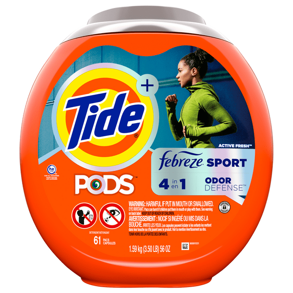 Save on Tide Pods + Febreze Sport Odor Defense Laundry Detergent Pacs