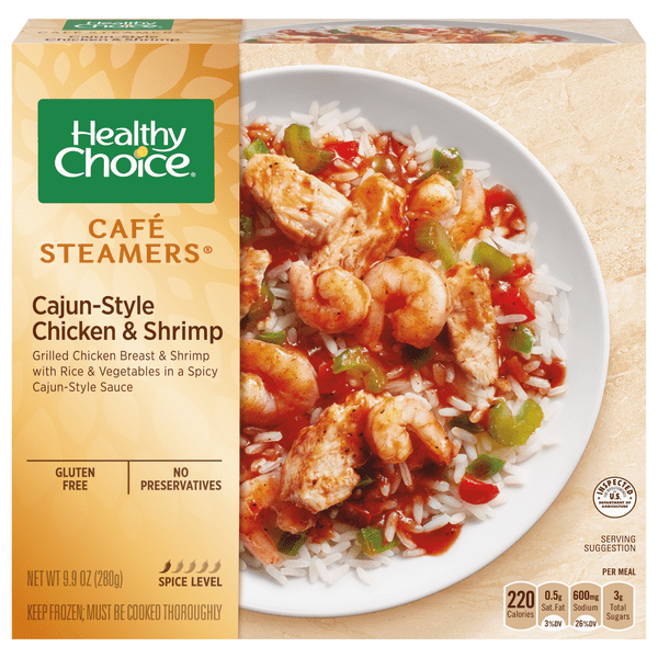 Save on Healthy Choice Cafe Steamers Cajun Style Chicken & Shrimp Order