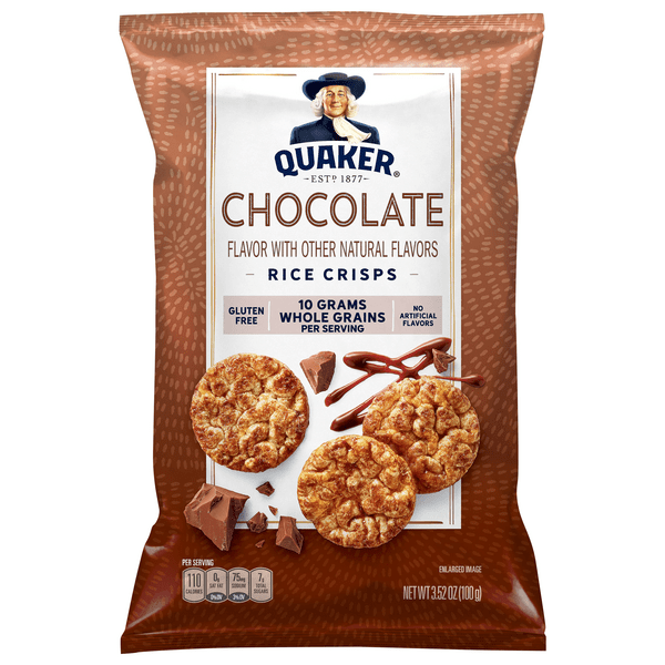 Save on Quaker Popped Rice Crisps Chocolate Gluten Free Order Online