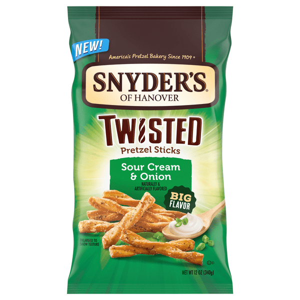 Save on Snyder's of Hanover Twisted Pretzel Sticks Sour Cream & Onion Order Online Delivery
