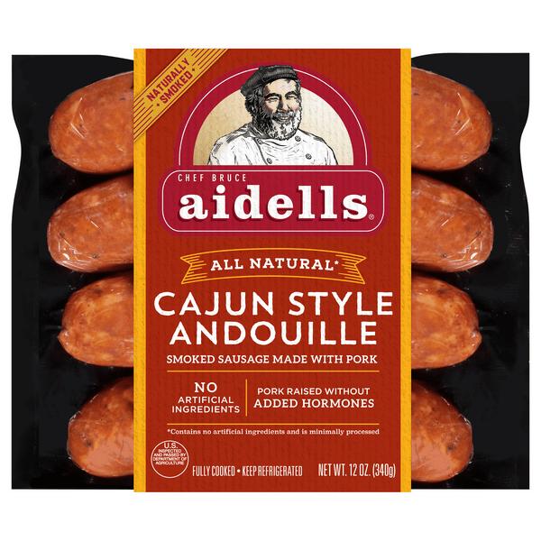 Save on Aidells Cajun Style Andouille Pork Sausage All Natural 4 ct