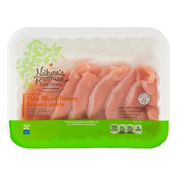 Save on Nature's Promise Turkey Breast Cutlets Thin Sliced Fresh Order