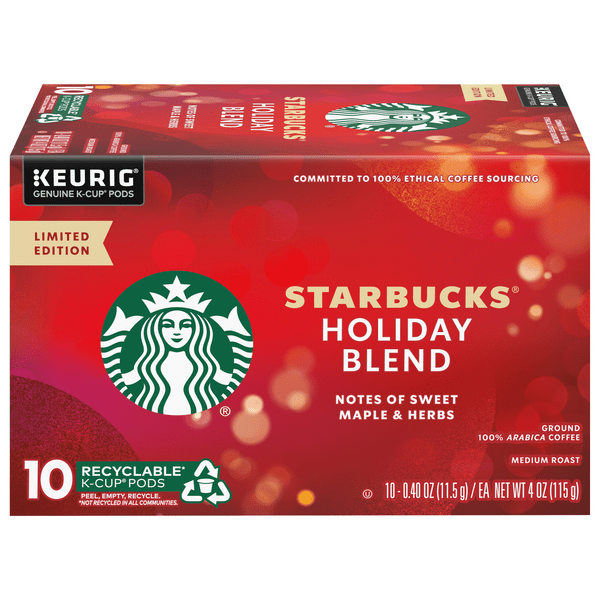 Save on Starbucks Limited Edition Holiday Blend Medium Roast Coffee K