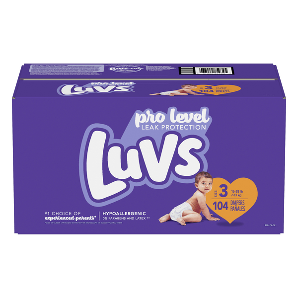 Save on Luvs Ultra Pro Level Size 3 Diapers 1628 lbs Order Online