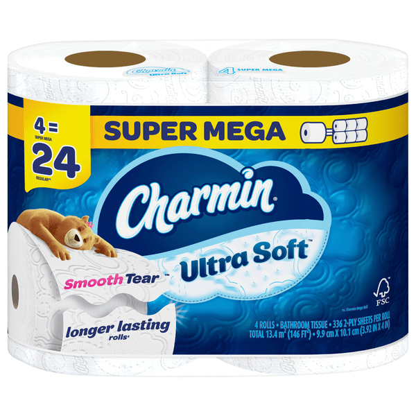Save on Charmin Ultra Soft Super Mega Roll 2Ply Toilet Paper Order