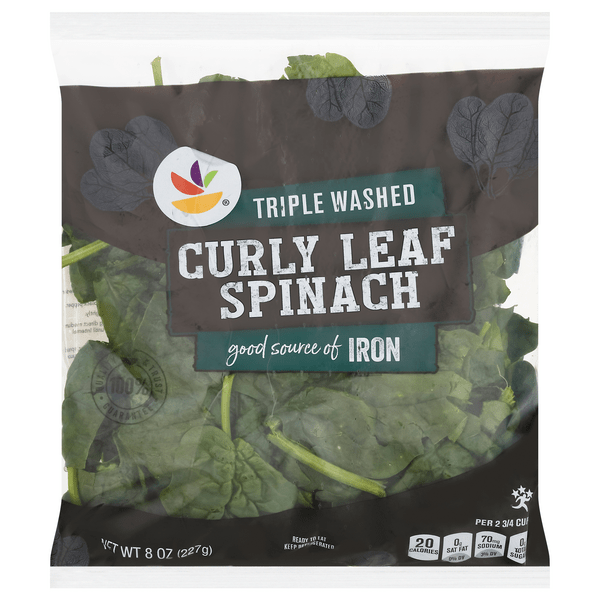 Save on Our Brand Triple Washed Curly Leaf Spinach Order Online
