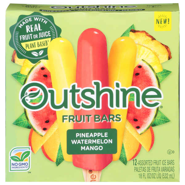 Save on Outshine Pineapple Watermelon Mango Fruit Bars 12 ct Order Online Delivery Stop & Shop