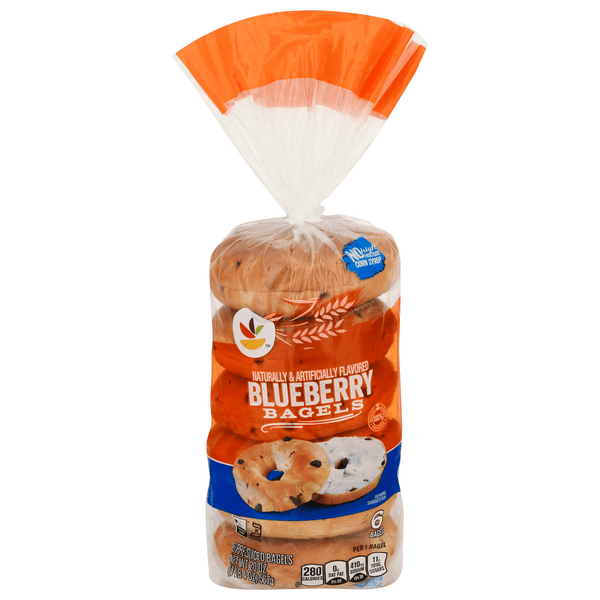 Save on Our Brand Bagels Blueberry 6 ct Order Online Delivery MARTIN'S