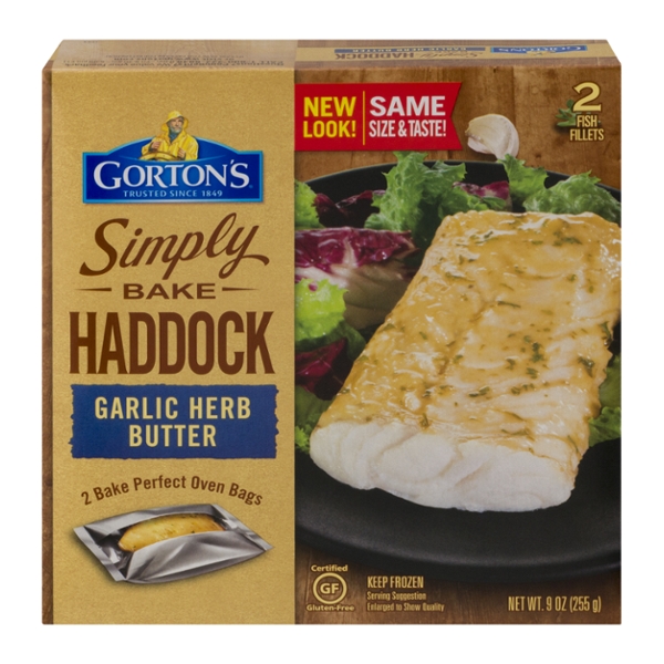 Save on Gorton's Simply Bake Haddock Fillets Garlic Herb Butter 2 ct Frozen Order Online