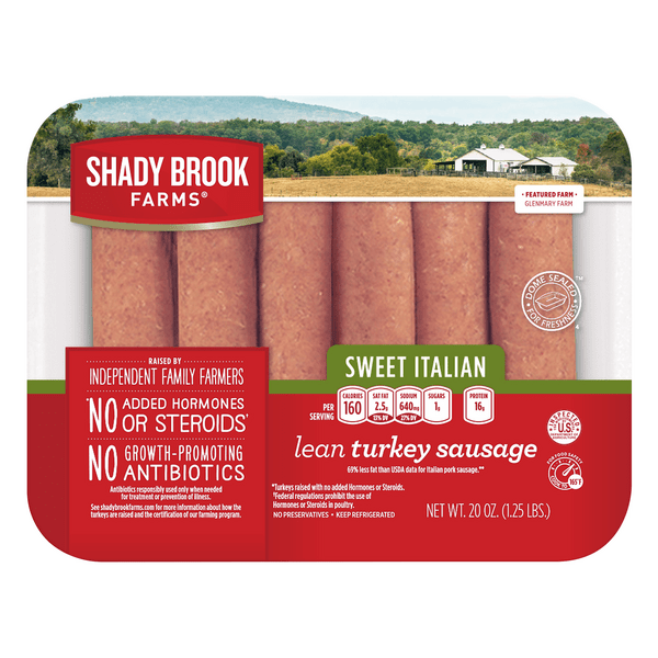 Save on Shady Brook Farms Lean Turkey Sausage Sweet Italian 6 ct