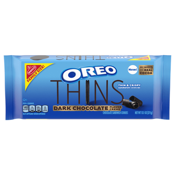Save on Nabisco Oreo Thins Chocolate Sandwich Cookies Dark Chocolate