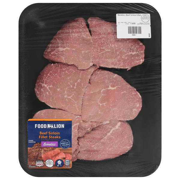 Save on Food Lion Beef Sirloin Fillet Steaks Boneless Fresh Order