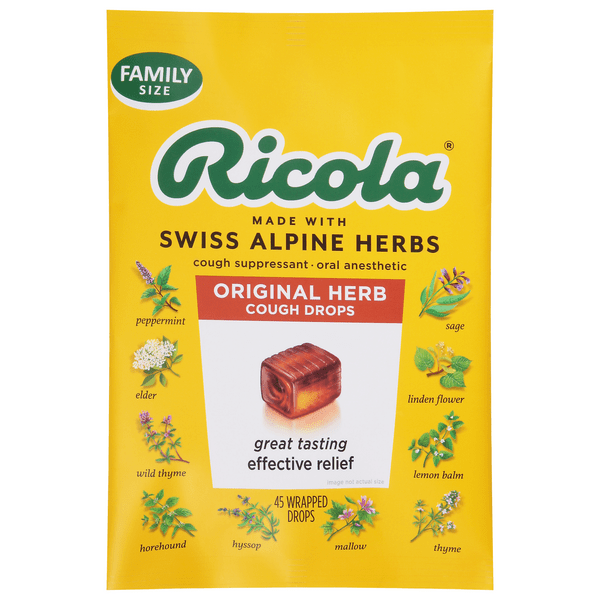 Save on Ricola Cough Drops Original Herb Family Size Order Online