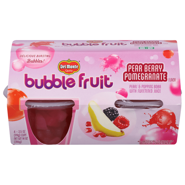 Save on Del Monte Bubble Fruit Cups Pear Berry Pomegranate 4 ct Order
