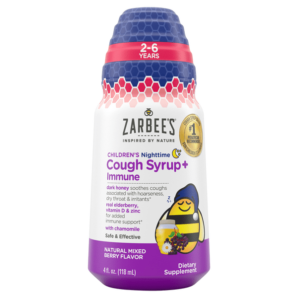 Save on Zarbee's Children's Nighttime Cough Syrup + Immune Berry Flavor