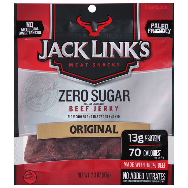 Save on Jack Links Meat Snacks Zero Sugar Beef Jerky Original Order