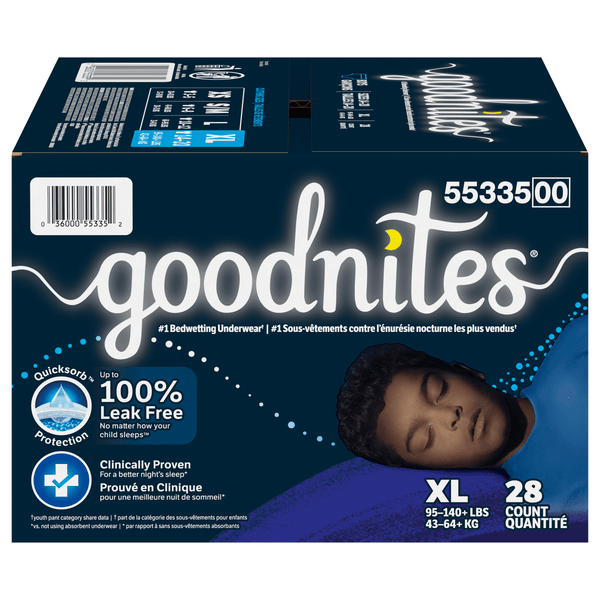 Save on Goodnites Boys XL Nighttime Underwear 95140+ lb Order Online