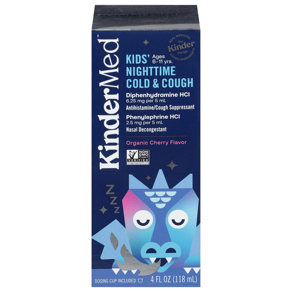 Save on KinderMed Kids' Nighttime Cold & Cough Liquid Cherry Flavor