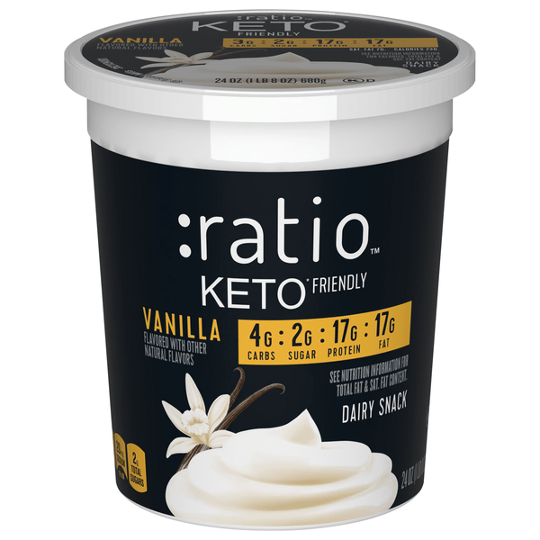 Save on ratio KETO Friendly Vanilla Dairy Yogurt Snack Order Online