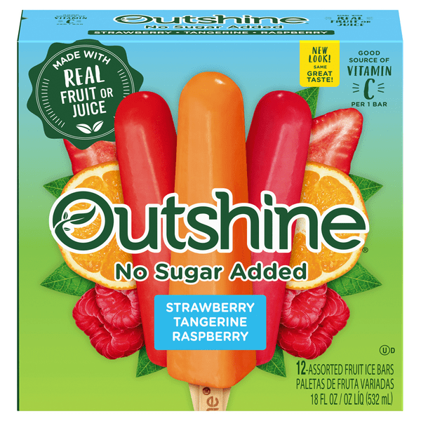 Save on Outshine Fruit Bars Strawberry/Raspberry/Tangerine No Sugar