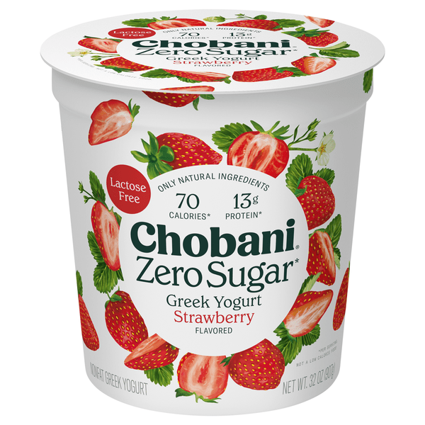 Save on Chobani Zero Sugar Non Fat Strawberry Greek Yogurt Order Online
