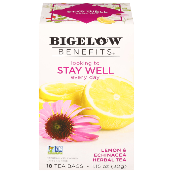 Save on Bigelow Benefits Lemon & Echinacea Herbal Tea Bags Order Online