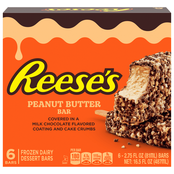 Save on Reese's Peanut Butter Bar Frozen Dairy Dessert Bars 6 pk Order Online Delivery GIANT