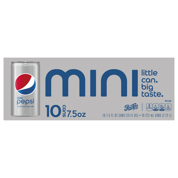 Save on Diet Pepsi Mini Cans 10 ct Order Online Delivery MARTIN'S