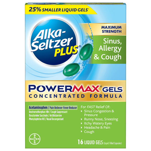 Save on AlkaSeltzer Plus Liquid Gels Max Strength Severe Sinus Allergy