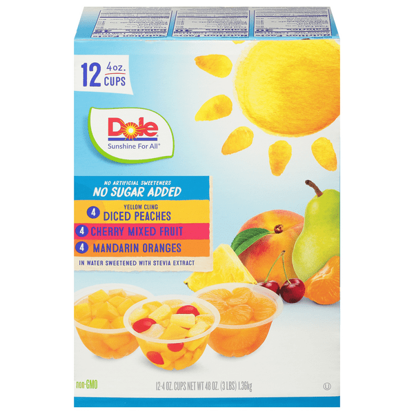 Save on Dole Fruit Cups Variety Pack No Sugar Added 12 ct Order