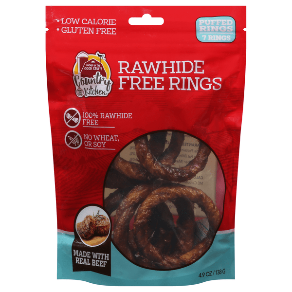 Save on Country Kitchen Rawhide Free Rings Dog Chews 7 ct Order