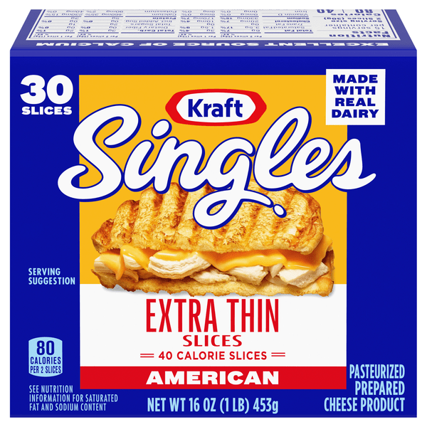 Save on Kraft Singles American Cheese Extra Thin Slices 30 ct Order Online Delivery GIANT