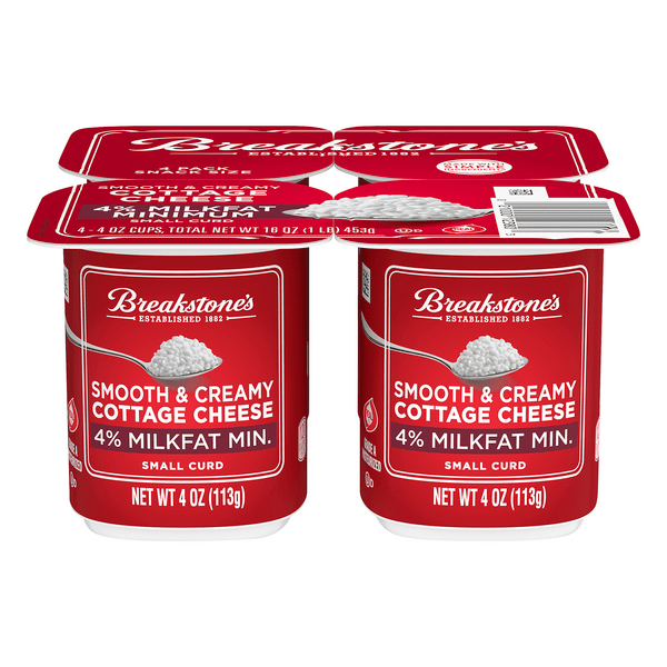 Save on Breakstone's Cottage Cheese Cups Small Curd 4 Milkfat 4 pk