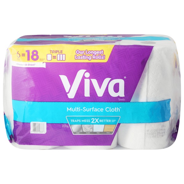Save on Viva MultiSurface Cloth ChooseASheet White Paper Towels