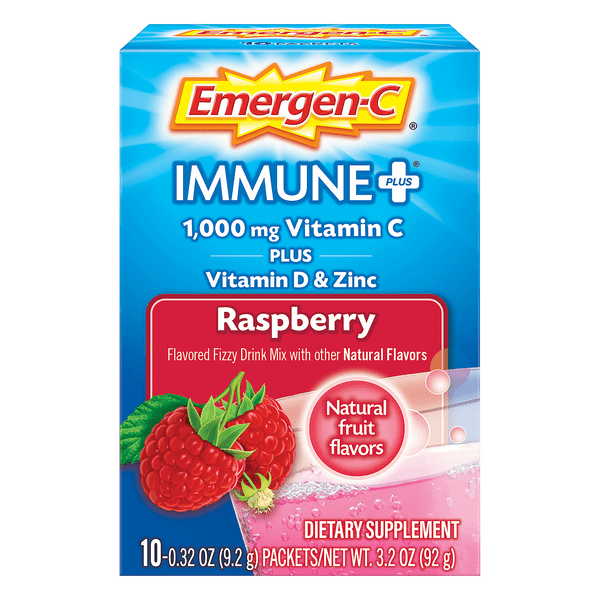Save on EmergenC Immune + w/Vitamin D Fizzy Drink Mix Raspberry 10