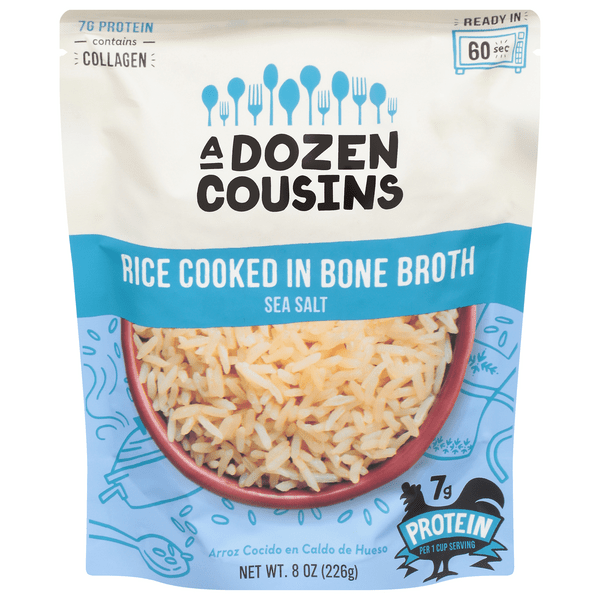 Save on A Dozen Cousins 60 Second Ready Rice Cooked in Bone Broth Sea