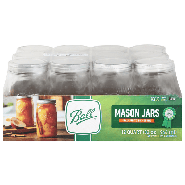 Save on Ball Mason Jars Wide Mouth Quart (Full Case) Order Online