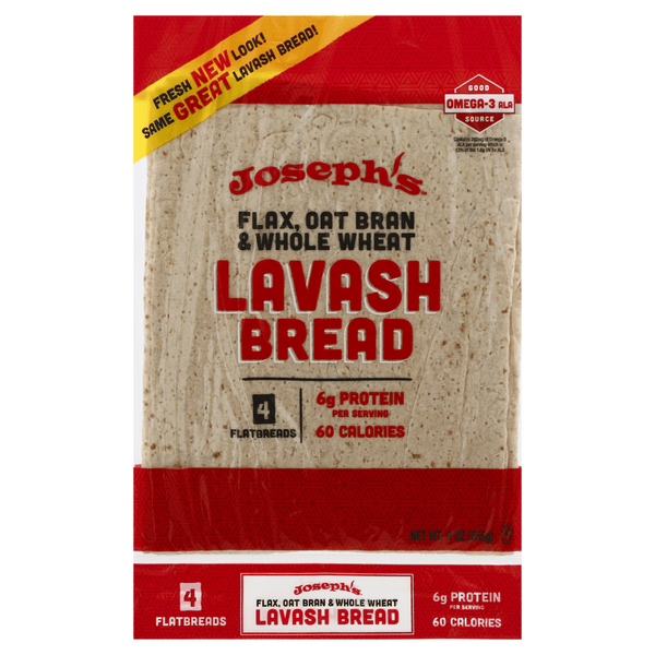 Save on Joseph's Lavash Bread Flax, Oat Bran & Whole Wheat