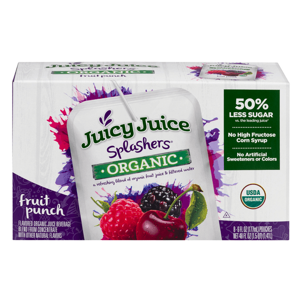 Save on Juicy Juice Splashers Organic Juice Fruit Punch Organic 8 pk