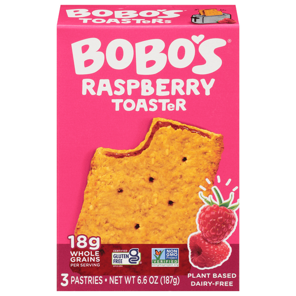Save on Bobo's Toaster Pastries Raspberry Plant Based 3 ct Order