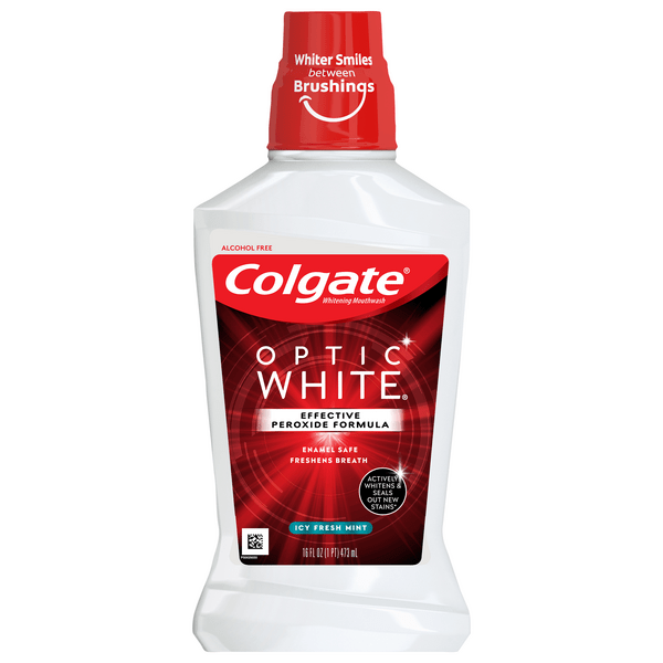 Save on Colgate Optic White Advanced Whitening Mouthwash Icy Fresh Mint