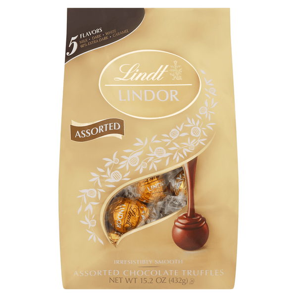 Save on Lindt Lindor Assorted 5 Flavors Chocolate Candy Truffles Order