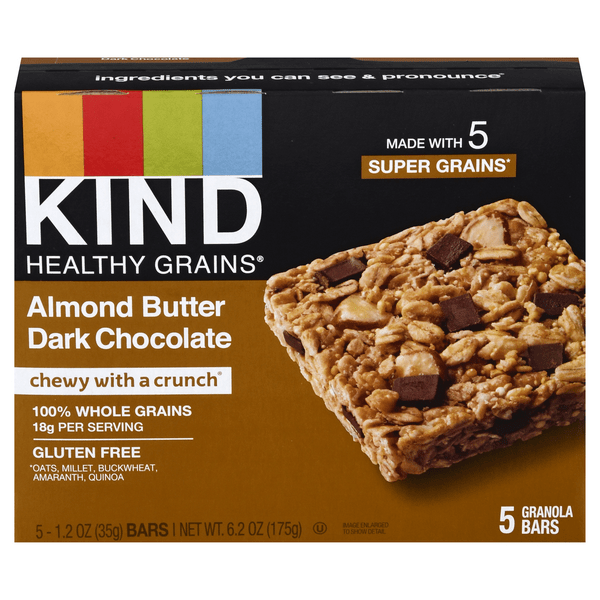 Save on KIND Healthy Grains Granola Bars Almond Butter Dark Chocolate